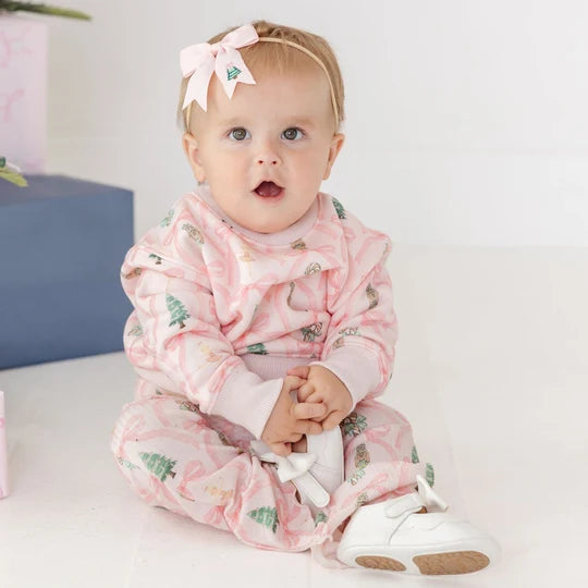 Sweet Wink Ballet Pink | Nutcracker Trellis Christmas Flare Legging