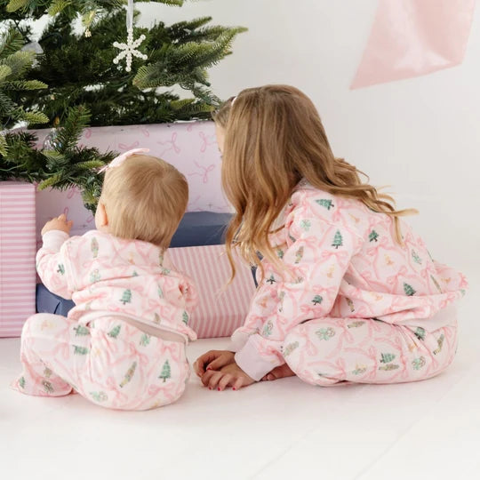 Sweet Wink Ballet Pink | Nutcracker Trellis Christmas Flare Legging