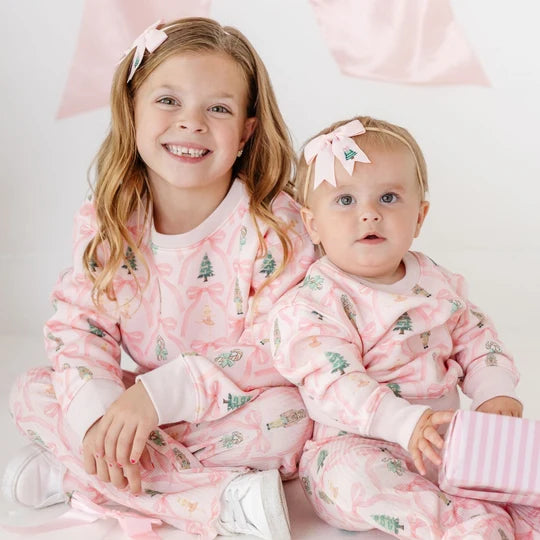 Sweet Wink Ballet Pink | Nutcracker Trellis Christmas Flare Legging