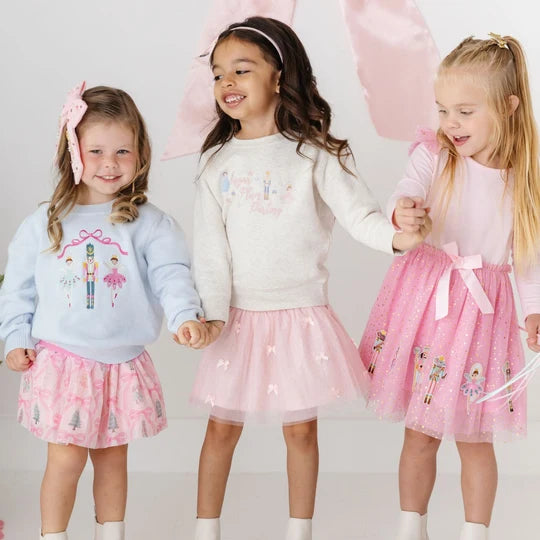 Sweet Wink Pastel Blue | Nutcracker Embroidered Christmas Sweater