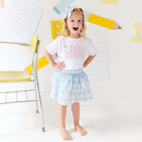 Sweet Wink White | Preschool Pearl Patch Short Sleeve T-Shirt