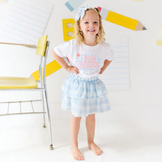 Sweet Wink White | Preschool Pearl Patch Short Sleeve T-Shirt