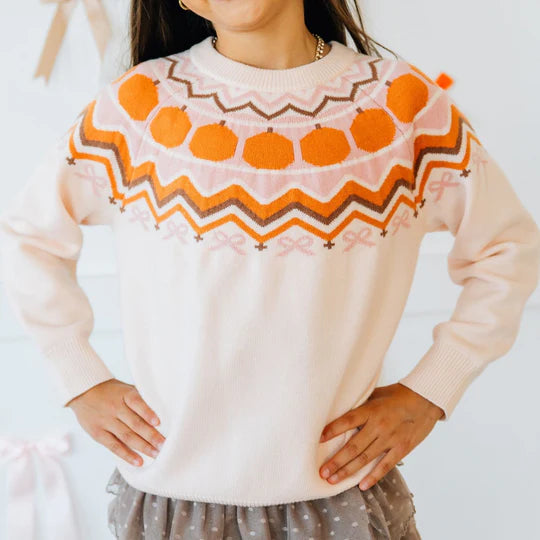 Sweet Wink Pumpkin Fair Isle | Sweater