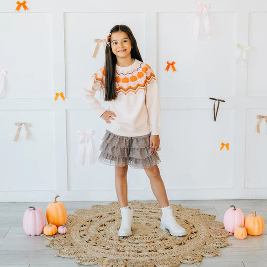 Sweet Wink Pumpkin Fair Isle | Sweater