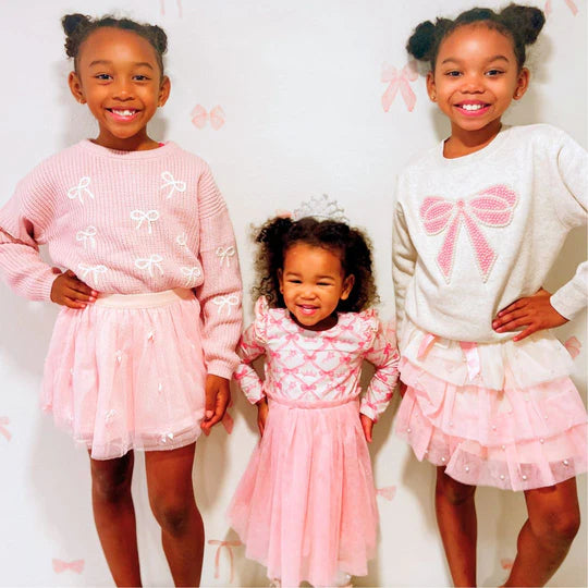 Sweet Wink Cream & Soft Pink | Pretty Pearl Petal Tutu