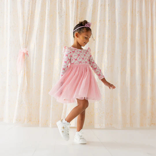 Sweet Wink Soft Pink | Princess Coquette Long Sleeve Tutu Dress