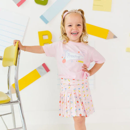 Sweet Wink Ballet Pink | Preschool Pennant Short Sleeve T-Shirt