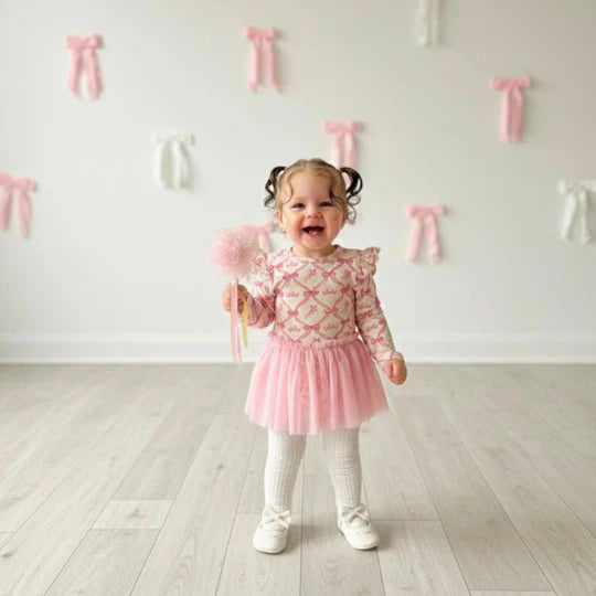 Sweet Wink Soft Pink | Princess Coquette Long Sleeve Tutu Bodysuit