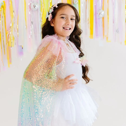 Sweet Wink Rainbow | Sequin Cape