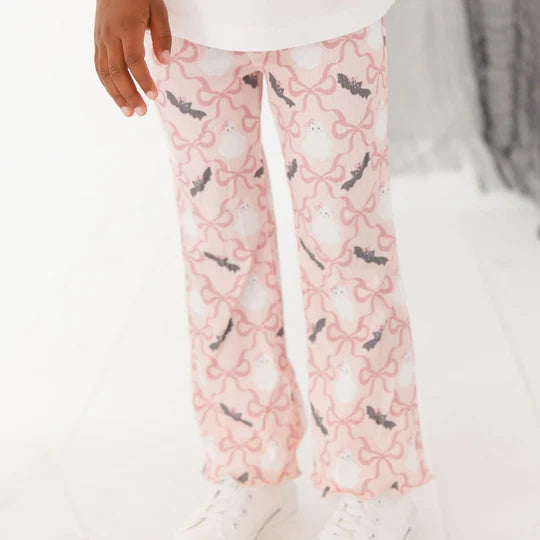 Sweet Wink Pink | Bat and Ghost Trellis Halloween Flare Legging