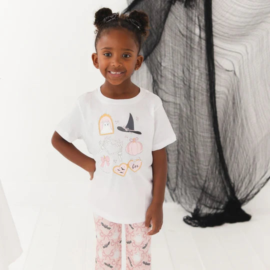 Sweet Wink White | Spooky Girlie Halloween Short Sleeve T-Shirt
