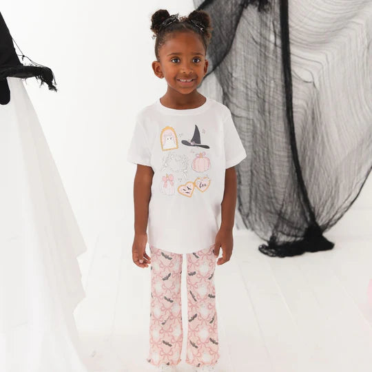 Sweet Wink White | Spooky Girlie Halloween Short Sleeve T-Shirt