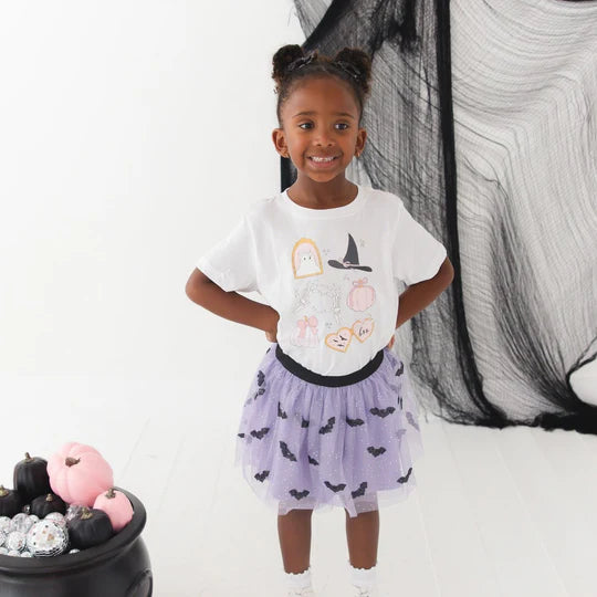 Sweet Wink White | Spooky Girlie Halloween Short Sleeve T-Shirt