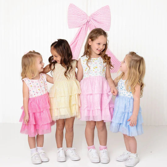 Sweet Wink Blue | Sky Floral Tank Tutu Dress
