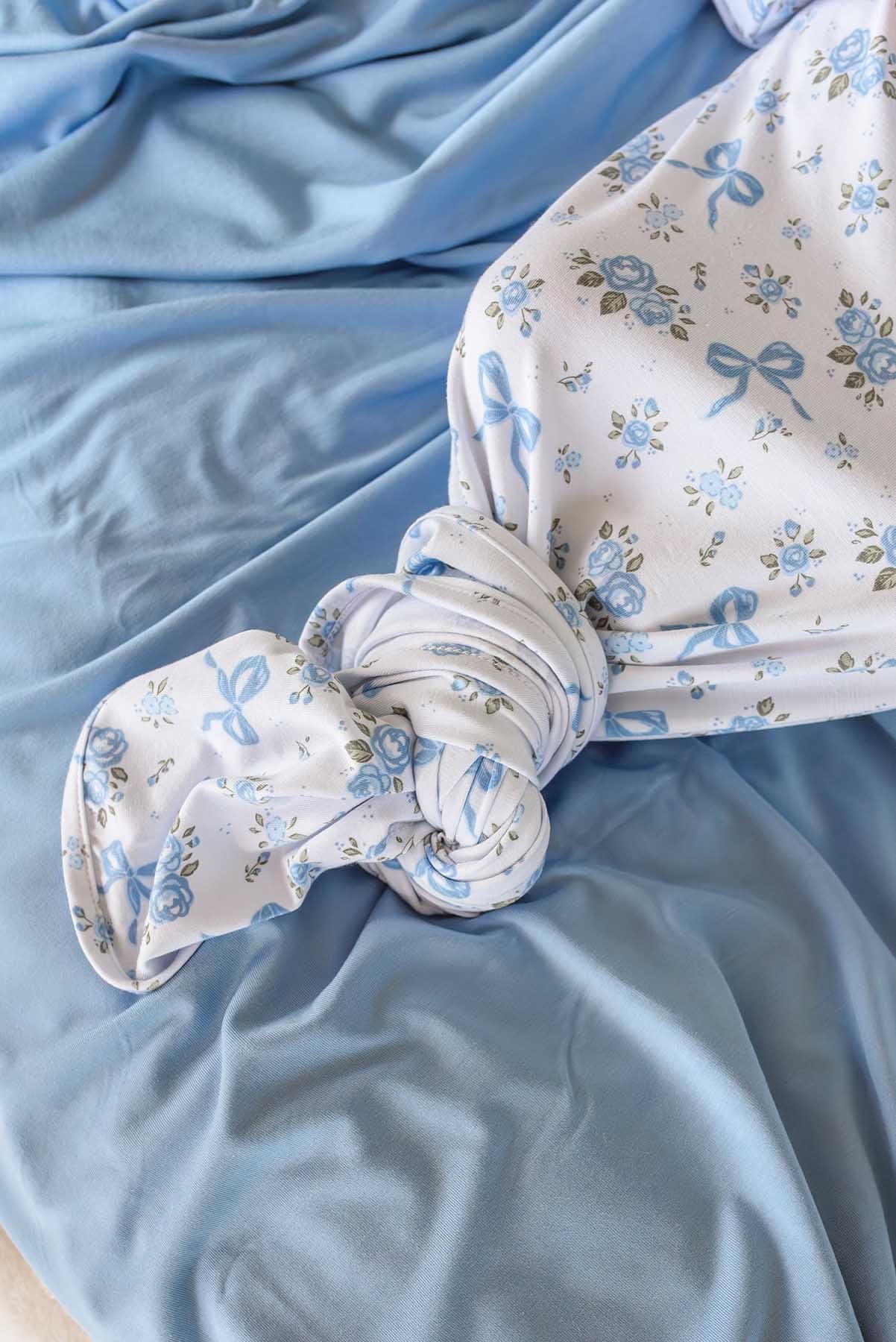 Caden Lane Blue | Tied in Blooms Knot Gown & Hat Set