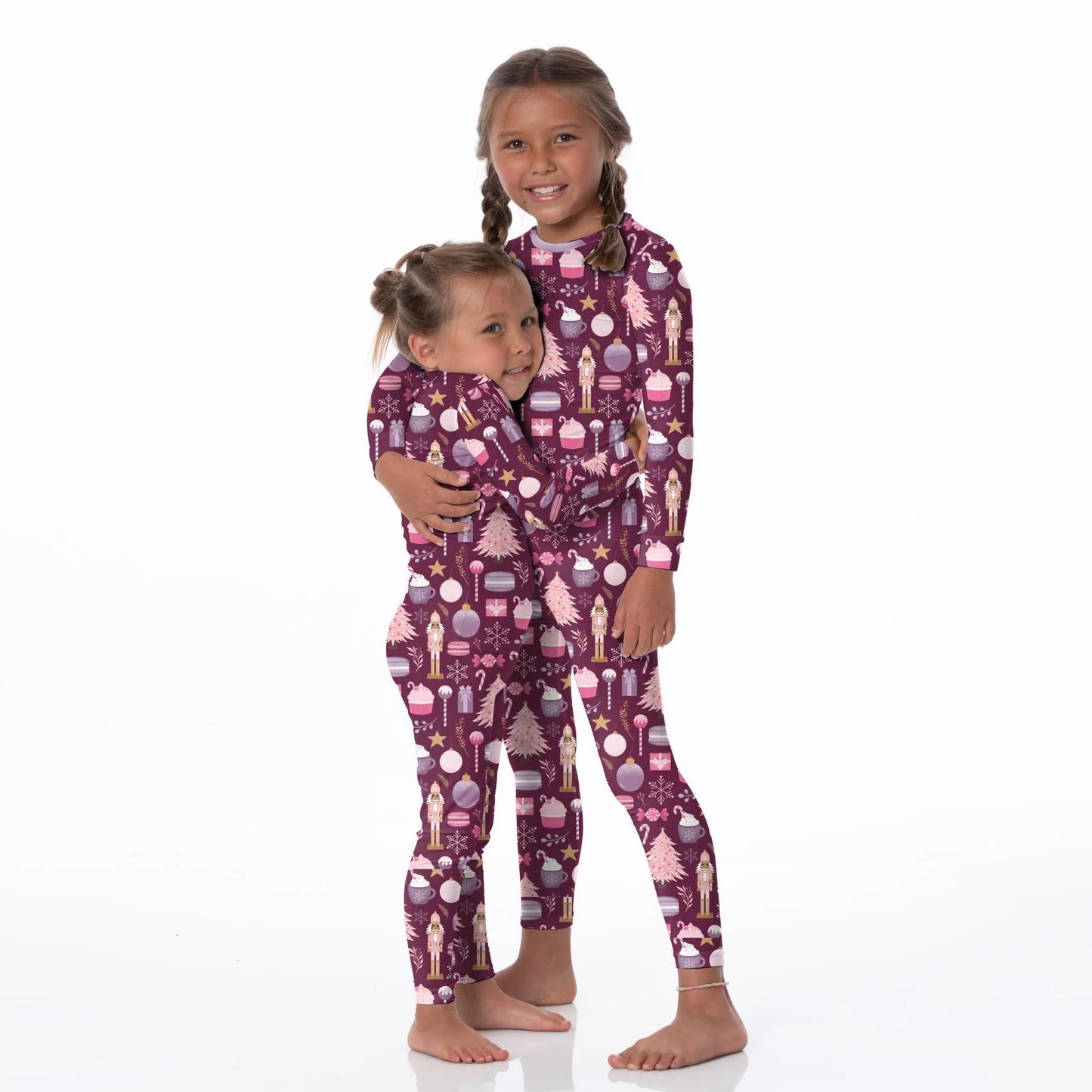 KicKee Melody Sugar Plum | Print Long Sleeve PJ Set