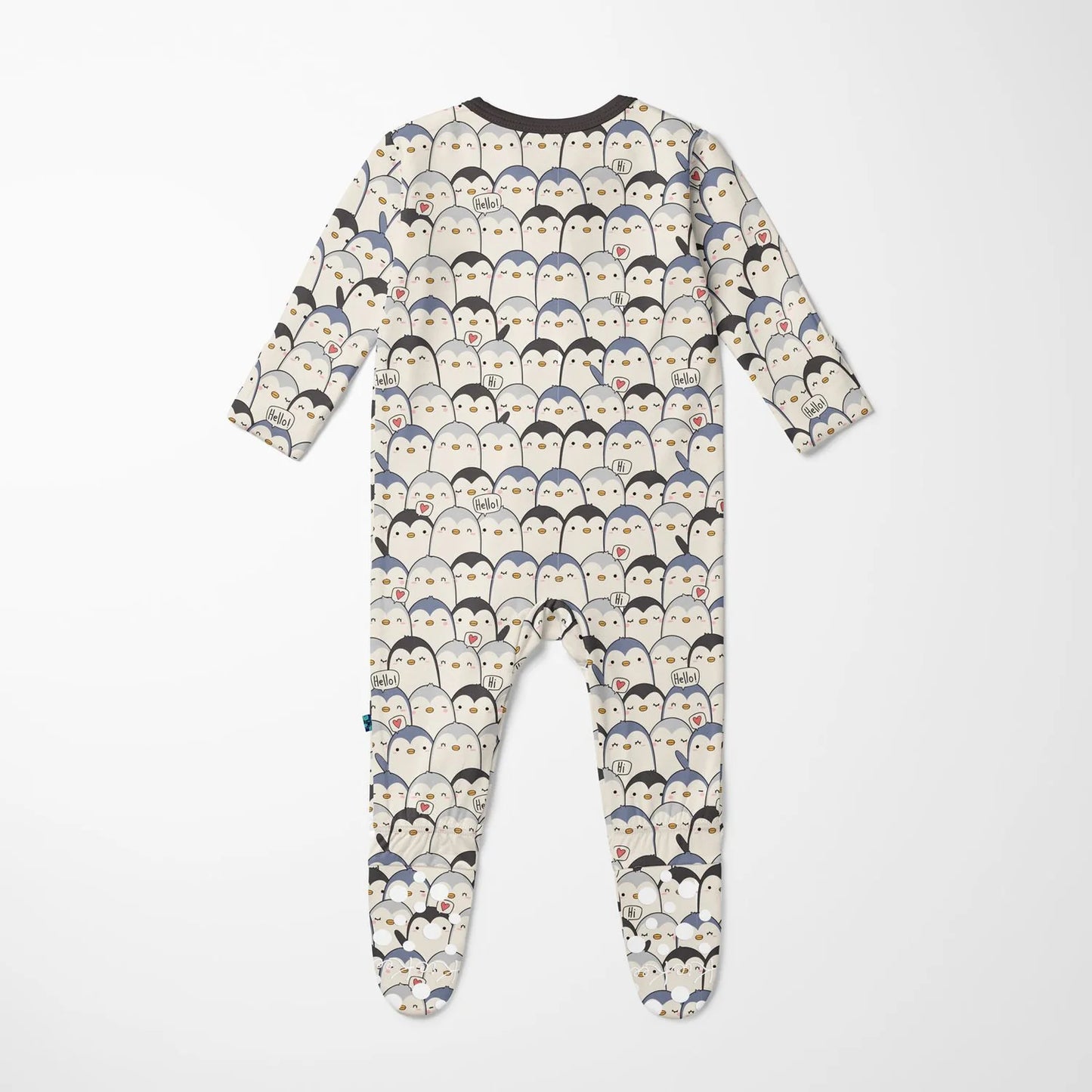 KicKee Moonlight Penguin | Print Footie with 2 Way Zipper