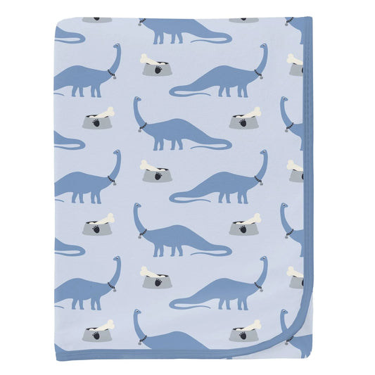 Kickee Dew Pet Dino | Print Swaddling Blanket