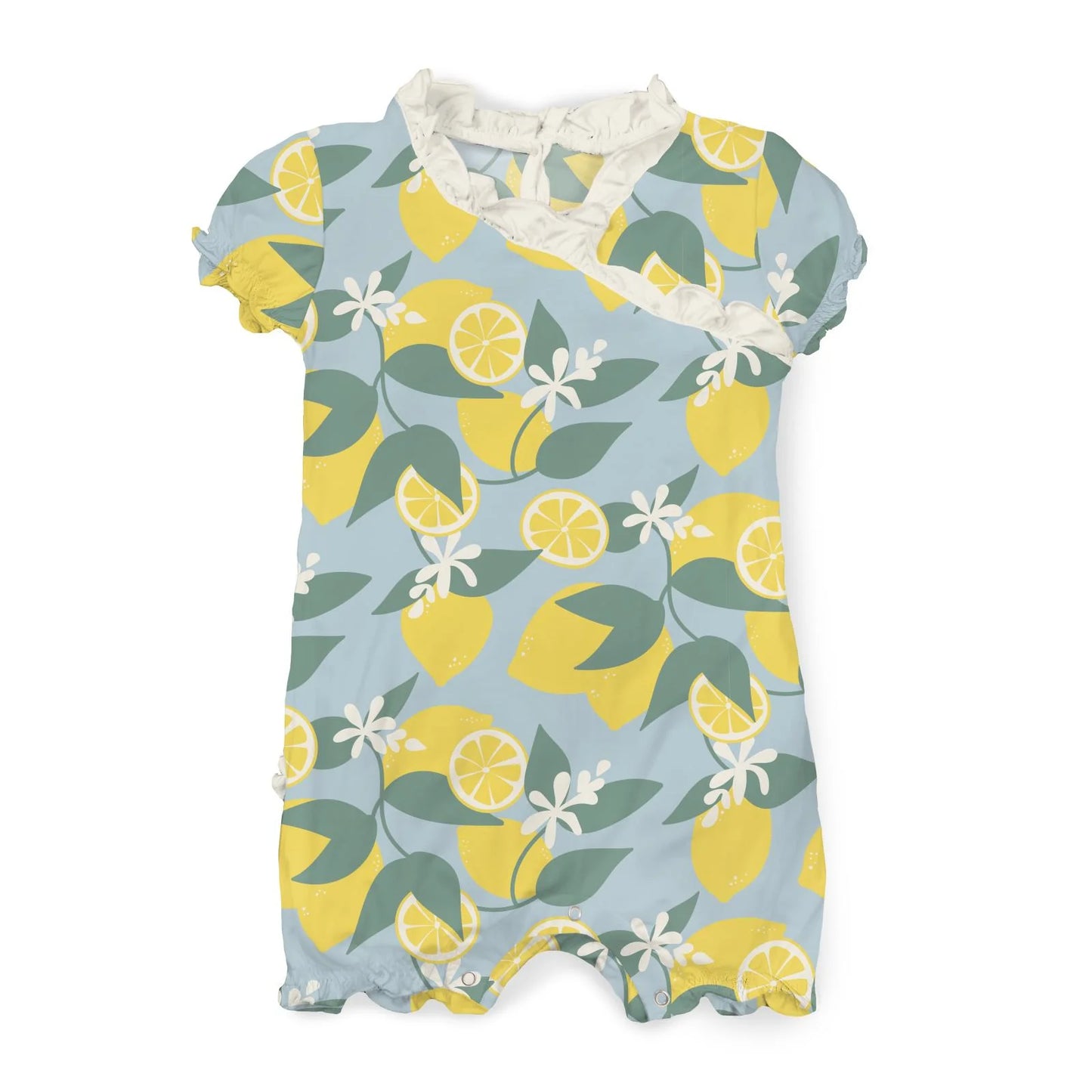 KicKee Spring Sky Lemonade | Print Ruffle Romper