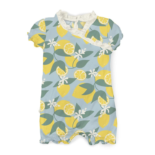 KicKee Spring Sky Lemonade | Print Ruffle Romper
