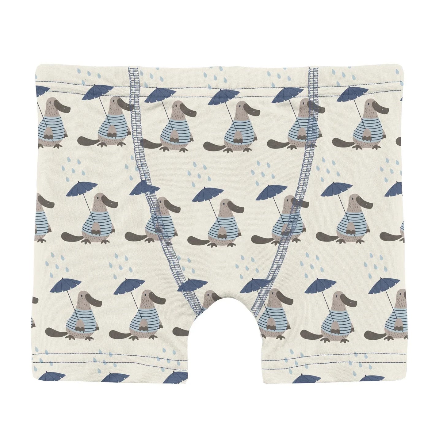 KicKee Natural Rainy Day Platypus | Print Boxer Brief