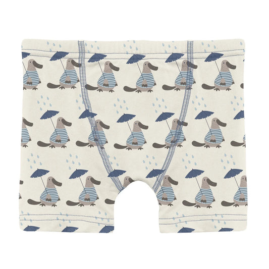 KicKee Natural Rainy Day Platypus | Print Boxer Brief