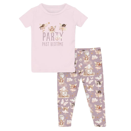 KicKee Sweet Pea Fairy Party | Short Sleeve Graphic Tee PJ Set