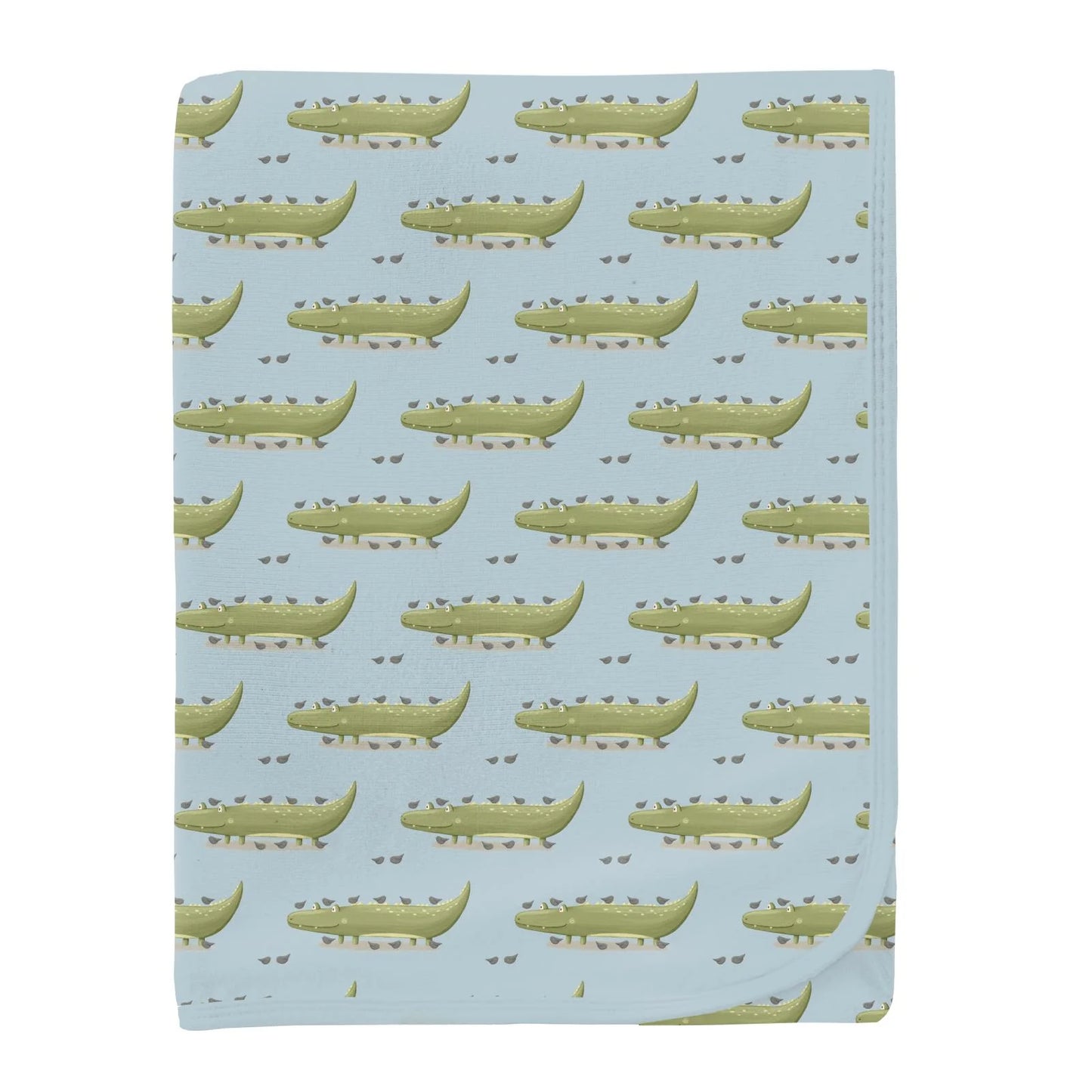 KicKee Spring Sky Croc & Friends | Print Swaddling Blanket