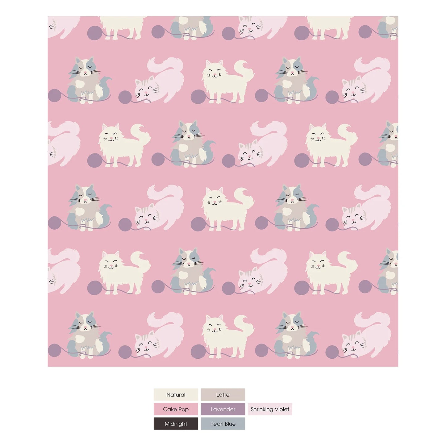 Kickee Cake Pop Cats And Yarn | Print Swaddling Blanket