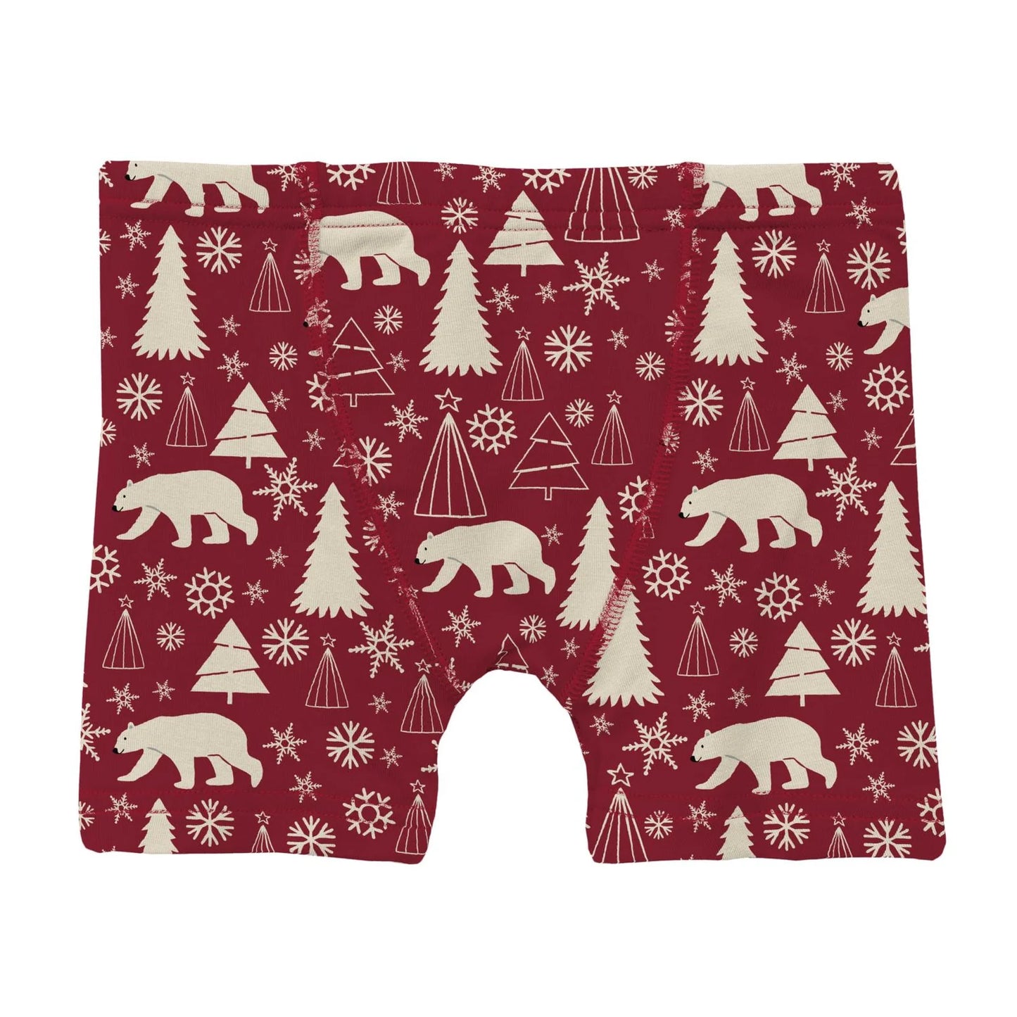 KicKee Crimson Polar Bear | Print Boxer Brief