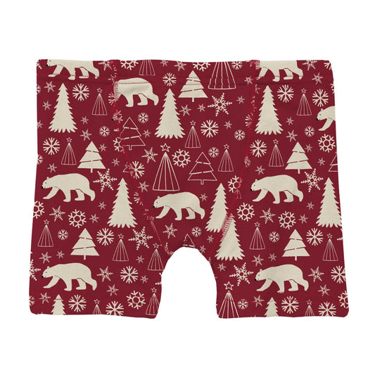KicKee Crimson Polar Bear | Print Boxer Brief