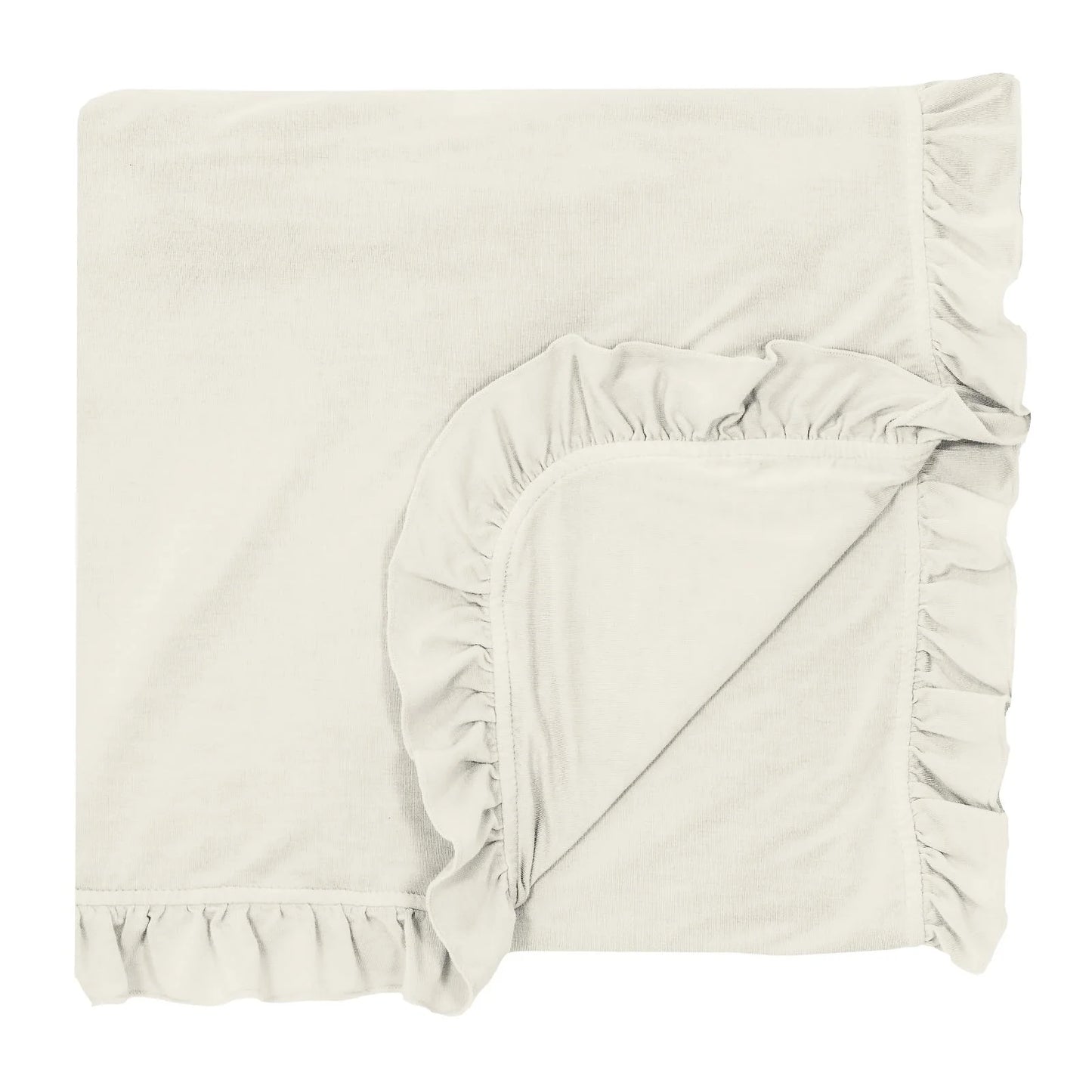 Kickee Natural | Ruffle Stroller Blanket