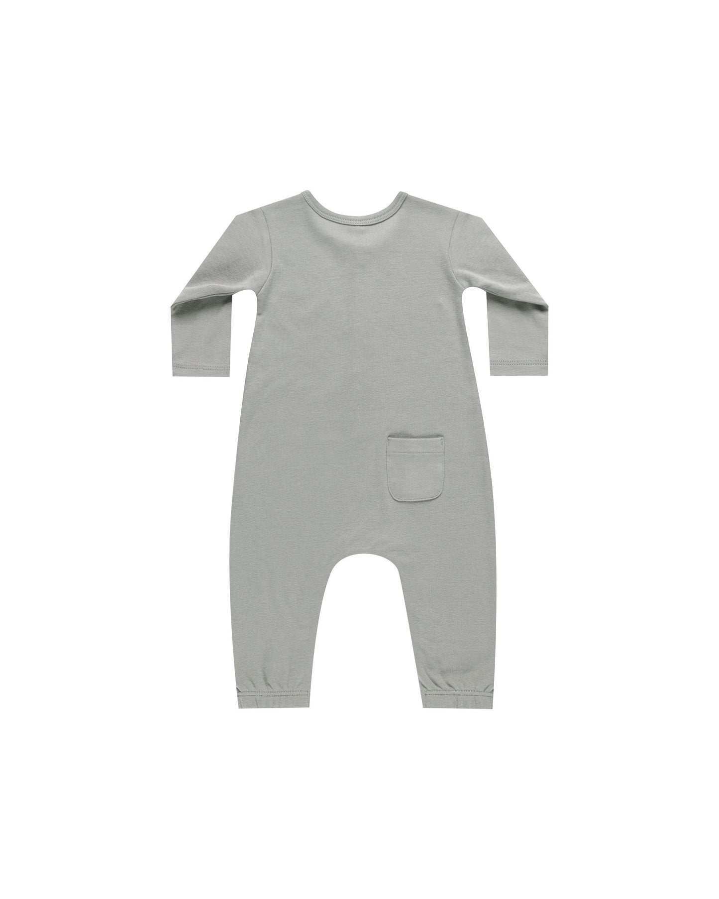 Quincy Mae Dusty Blue | Long Sleeve Jumpsuit