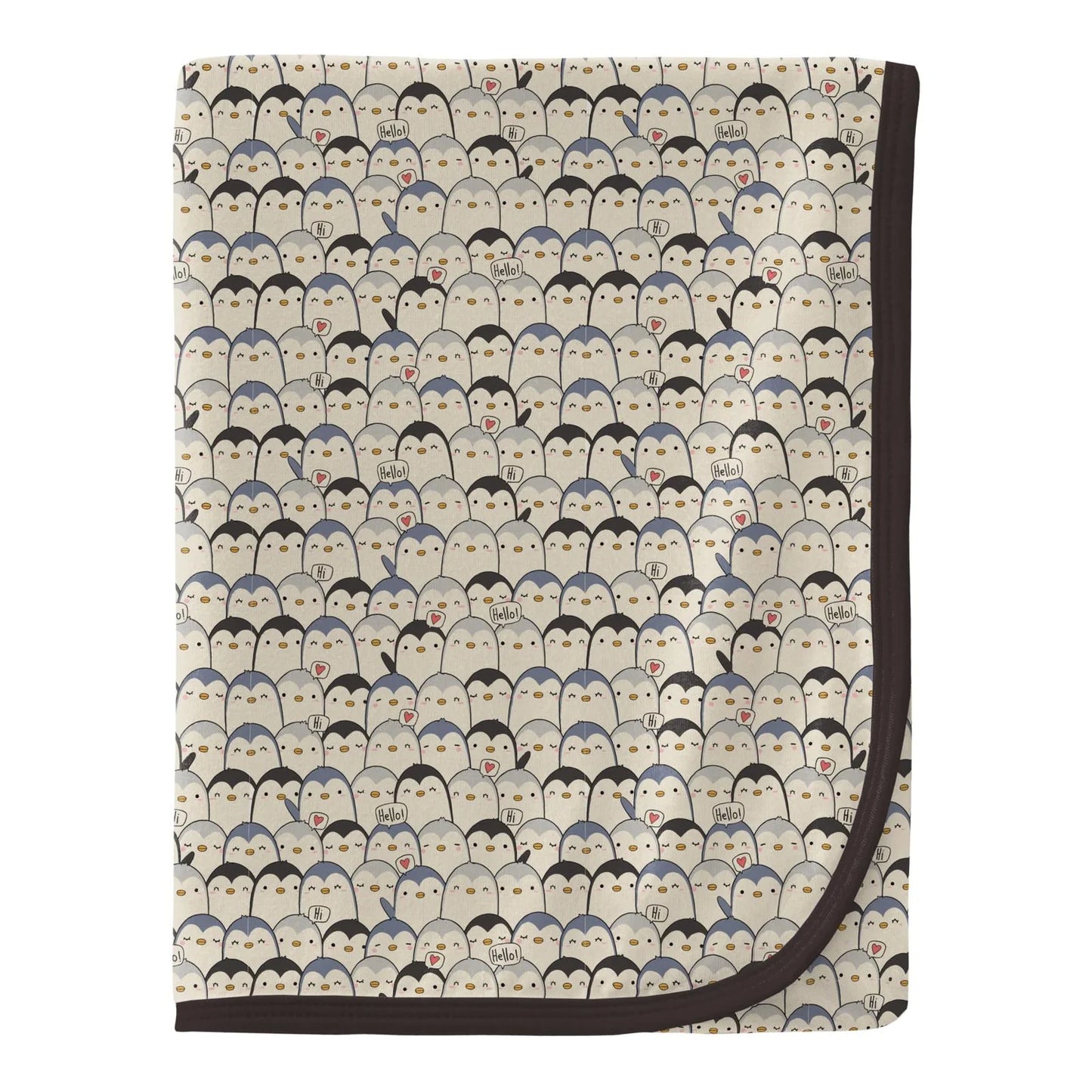 KicKee Moonlight Penguin | Print Swaddling Blanket