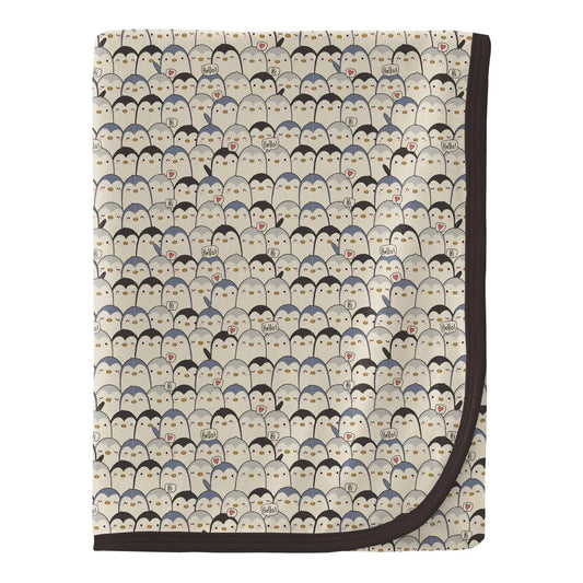 KicKee Moonlight Penguin | Print Swaddling Blanket