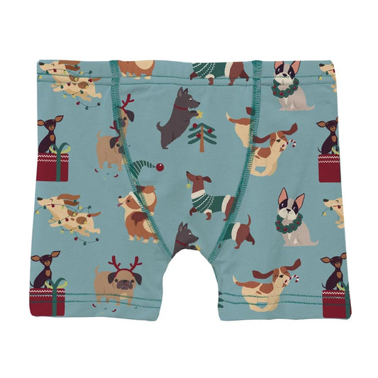 KicKee Glacier Christmas Dogs | Print Boxer Brief