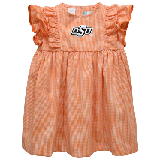 Vive La Fete OSU Orange | Embroidered Ruffle Dress
