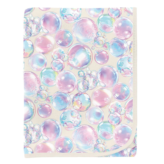 KicKee Natural Bubbles | Print Swaddling Blanket