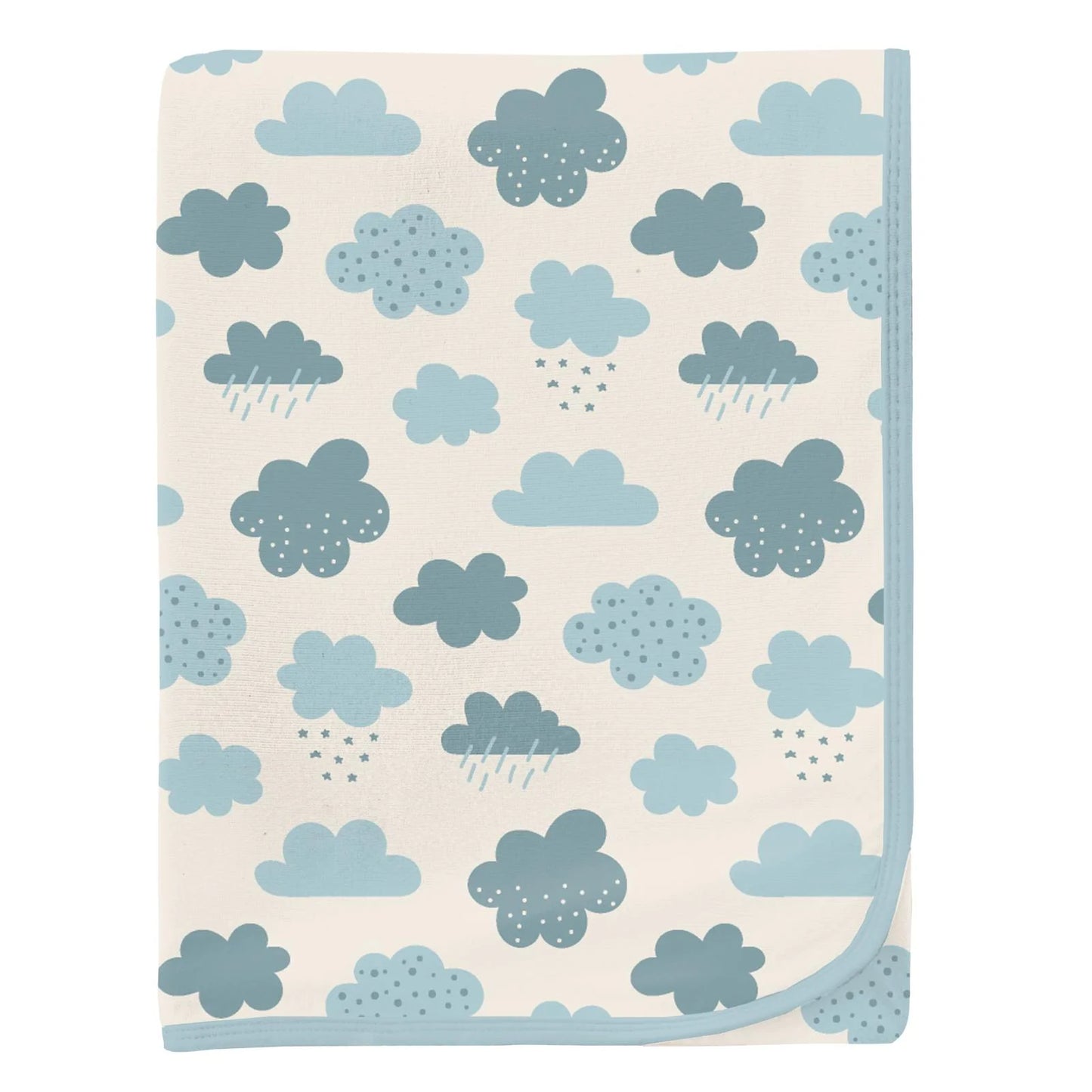 KicKee Natural Cloudy Sky | Print Swaddling Blanket