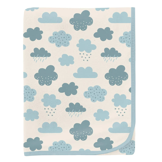 KicKee Natural Cloudy Sky | Print Swaddling Blanket