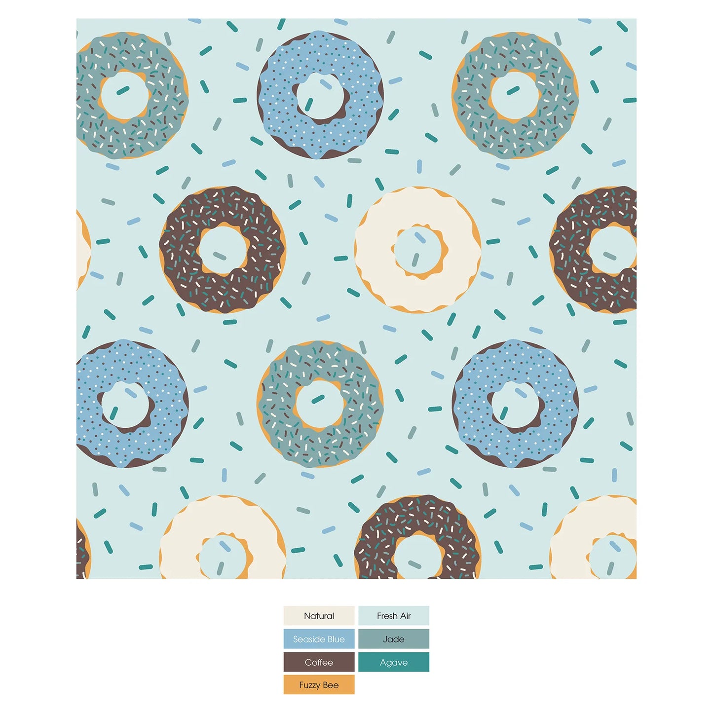 Kickee Fresh Air Donuts And Sprinkles | Print Swaddling Blanket