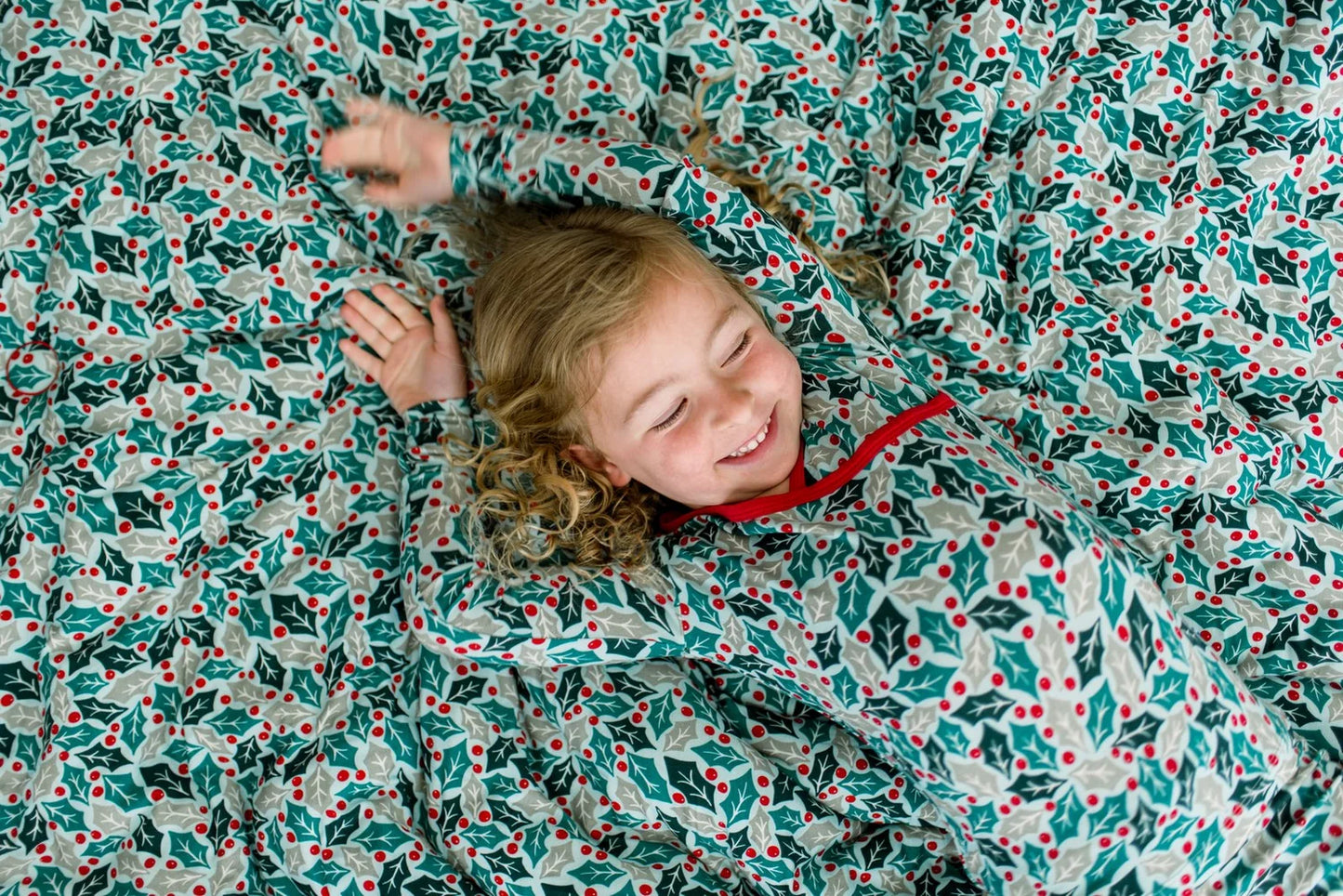 KicKee Spring Sky Holly | Print Long Sleeve Kimono PJ Set
