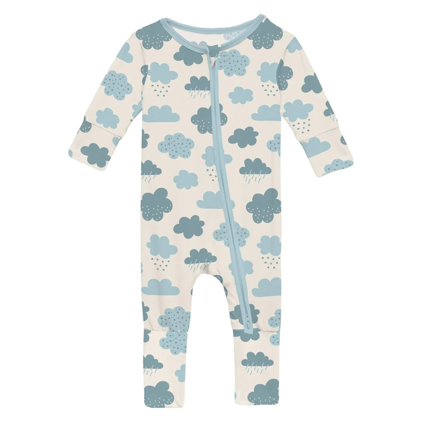 KicKee Natural Cloudy Sky | Print Convertible Coverall