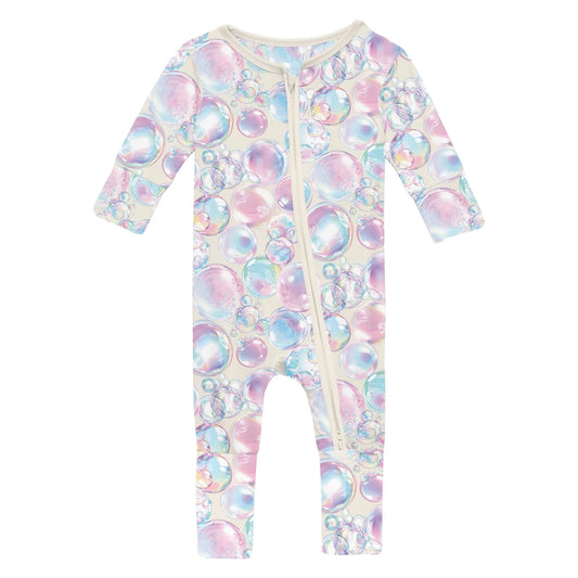 KicKee Natural Bubbles | Print Convertible Coverall