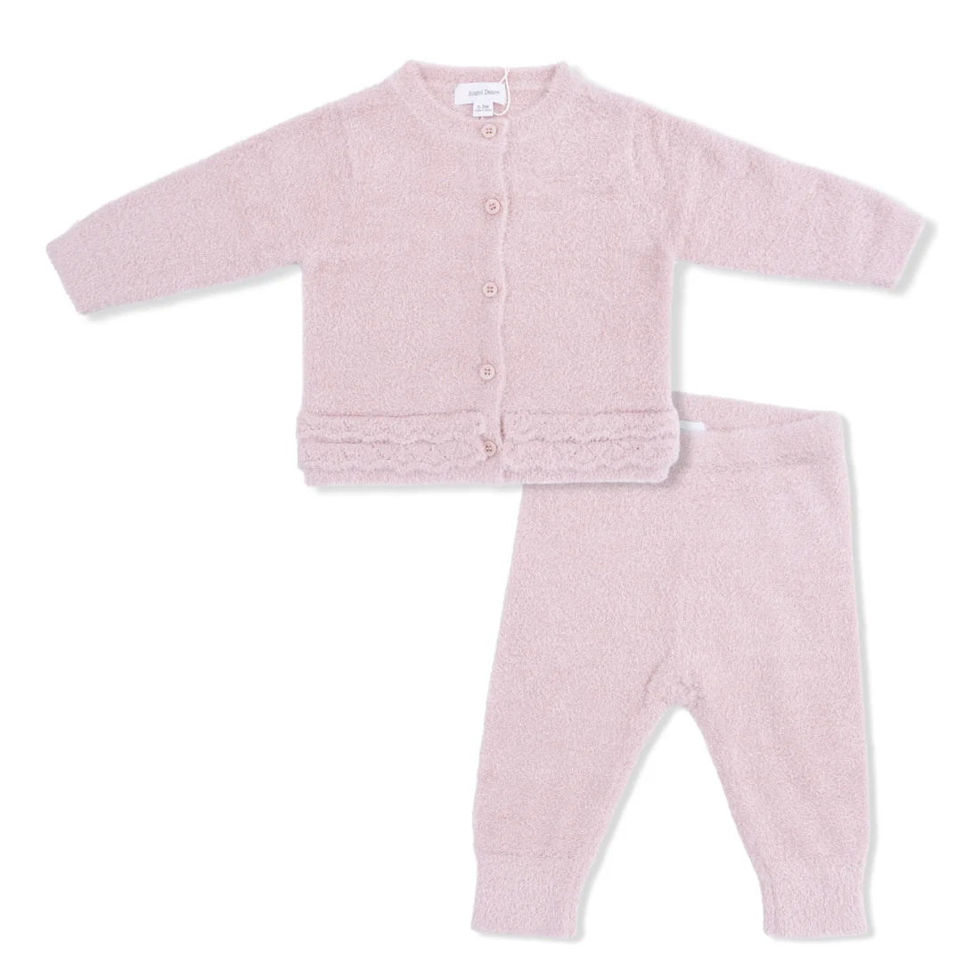 Angel Dear Blush | Chenille Button Down Cardigan Set