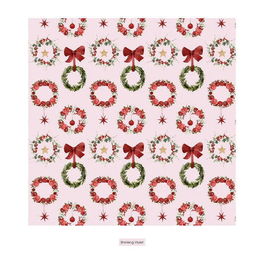 KicKee Shrinking Violet Wreath | Print Swaddling Blanket
