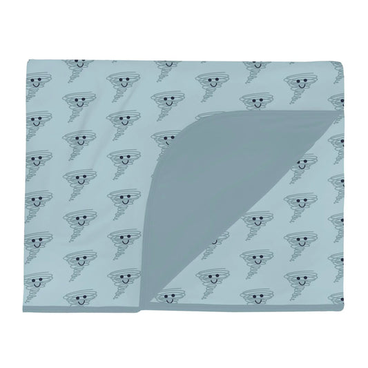 Kickee Spring Sky Happy Tornado | Print Toddler Blanket