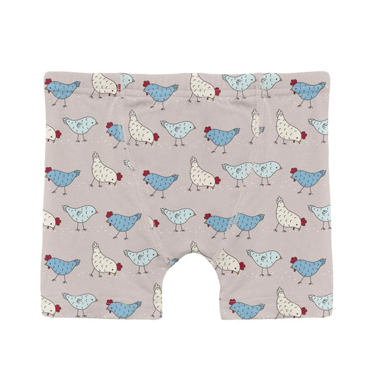Kickee Latte Chickens | Print Boxer Brief