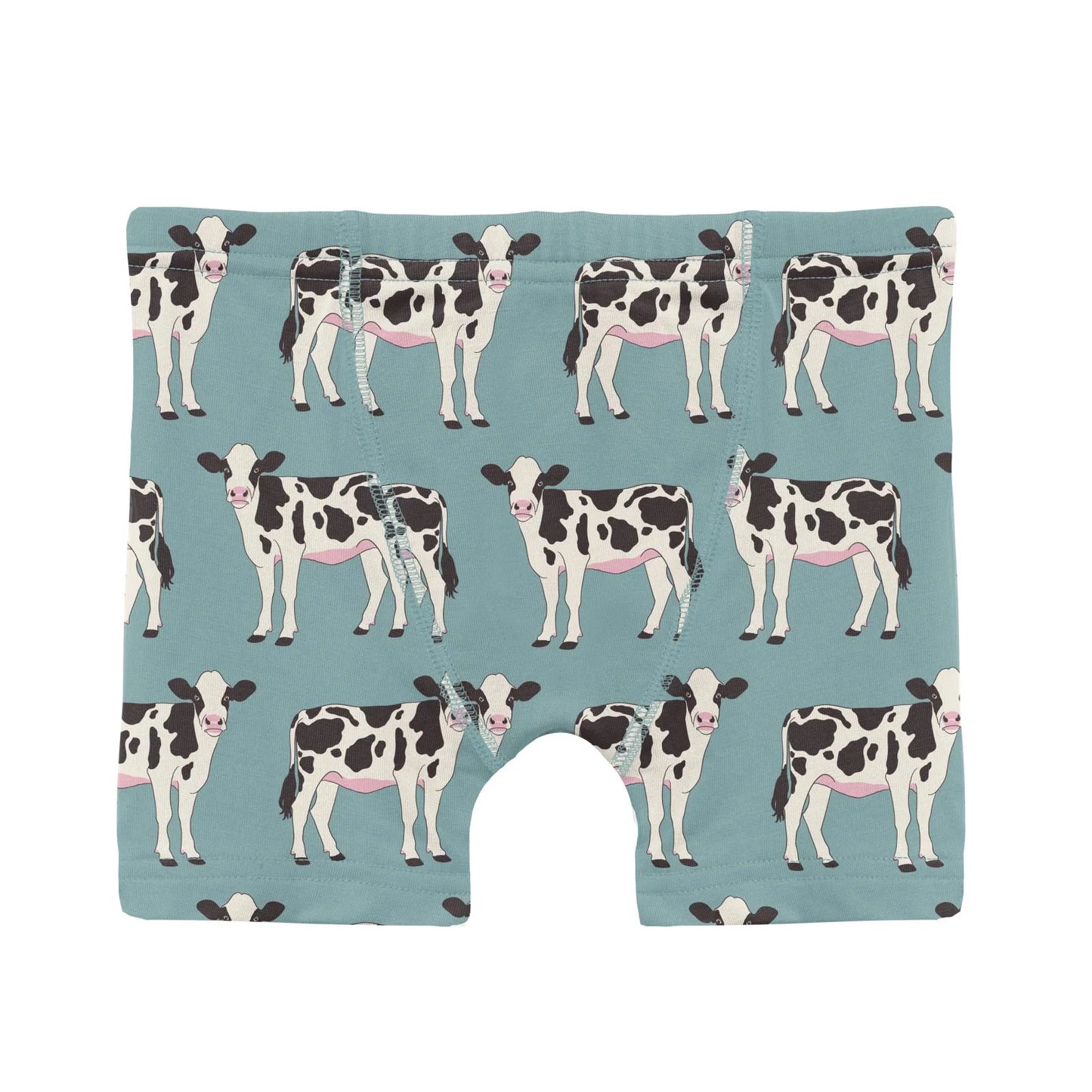 Kickee Jade Cows | Print Boxer Brief