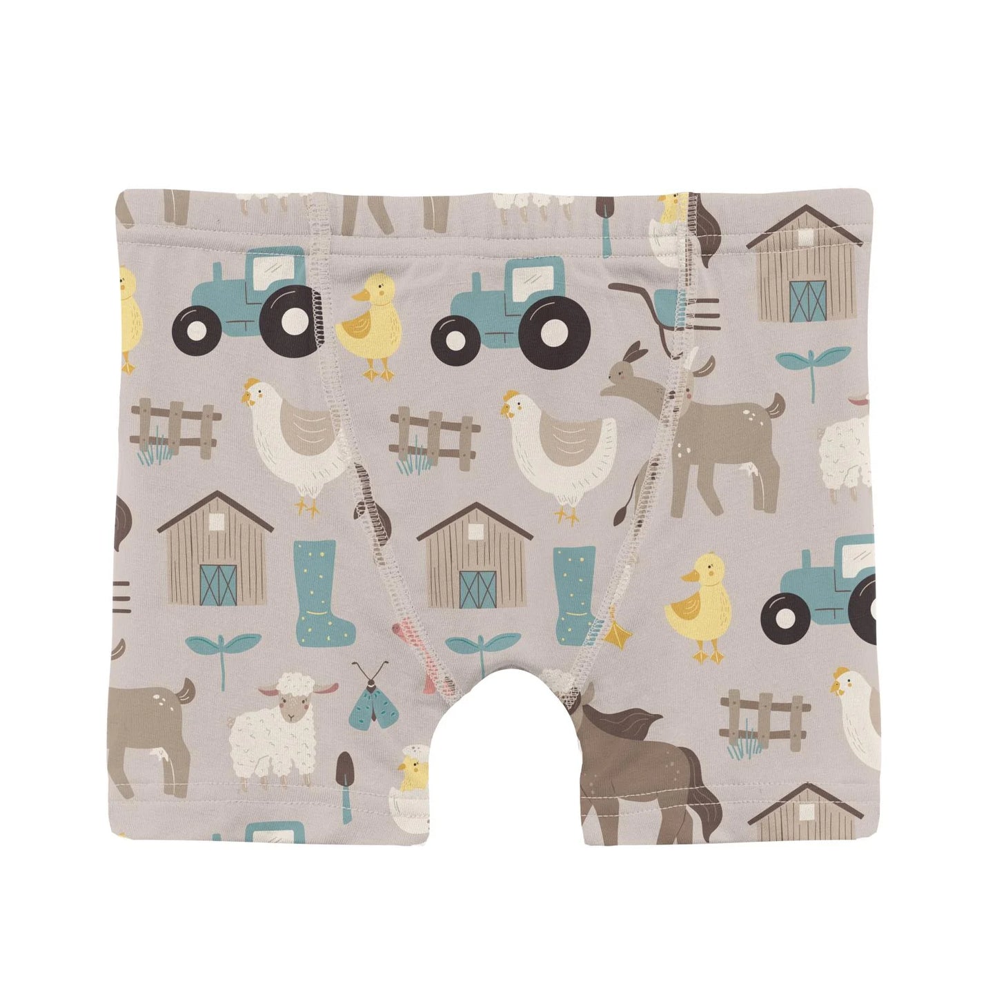 Kickee Latte Morning On The Farm | Print Boxer Brief